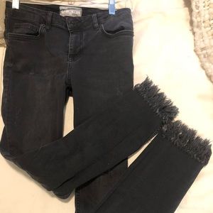 Free People high rise black skinny jeans